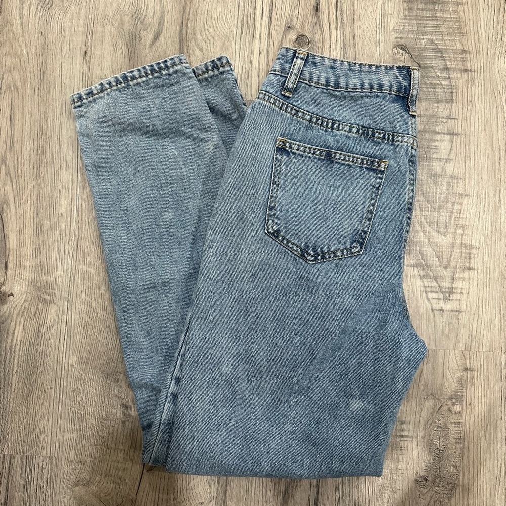 SHEIN Women's Straight Blue Jeans